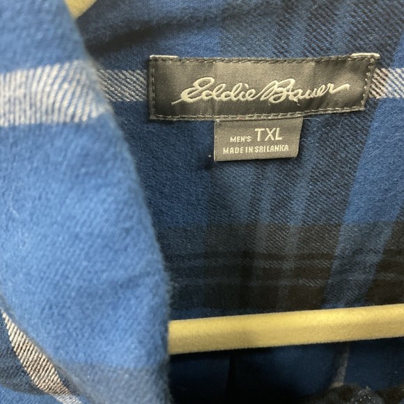 Eddie Bauer Men's Classic Fit Long Sleeve Multi Color Plaid Flannel Shirt TXL - Picture 3 of 8